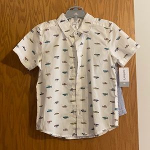 Cute summer shorts and button up set, 4t